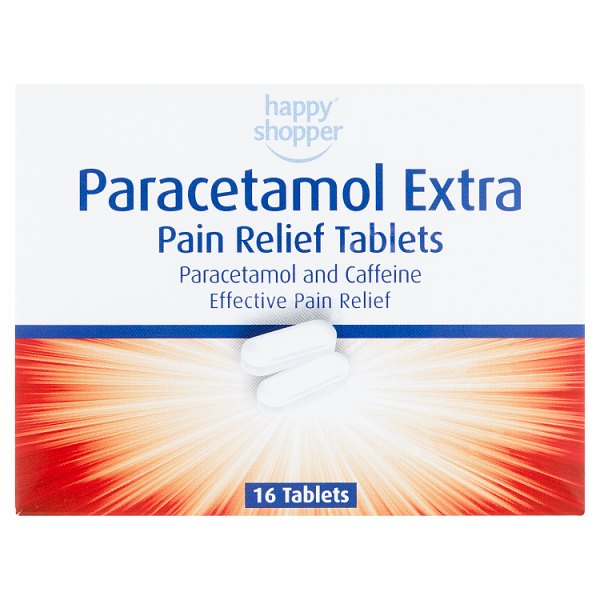 Happy Shopper Paracetamol Extra Pain Relief Tablets 16 Tablets