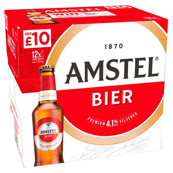 Amstel Bier Lager Beer 12 x 300ml