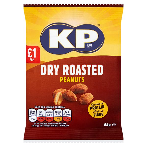 KP Dry Roasted Peanuts 65g