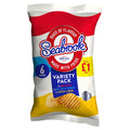 Seabrook Crinkle Crisps Variety £1 PMP 6 x 25g
