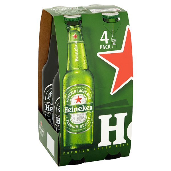 Heineken Premium Lager Beer 4 x 330ml