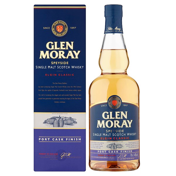 Glen Moray Speyside Port Cask Finish Single Malt Scotch Whisky 70cl