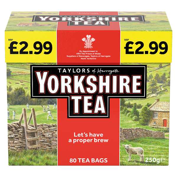 Taylors of Harrogate Yorkshire Tea 80 Tea Bags 250g