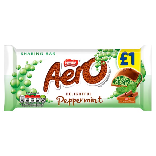 Aero Peppermint Mint Chocolate Sharing Bar 90g