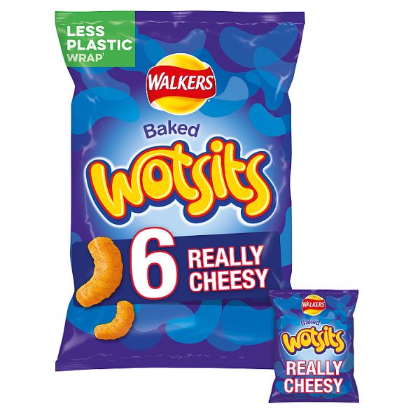 Walkers Wotsits Really Cheesy Snacks 6x16.5g