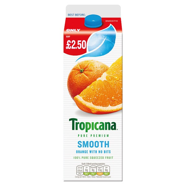 Tropicana Smooth Orange Juice 850ml
PM £2.50
