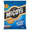 McCoy's Salt & Malt Vinegar Flavour Ridge Cut Potato Crisps 65g