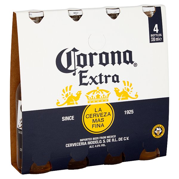 Corona Lager Beer Bottles 4 x 330ml
