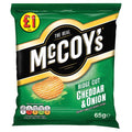 McCoy's Cheddar & Onion Flavour Ridge Cut Potato Crisps 65g