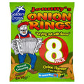 Golden Cross Johnny's Onion Rings Onion Flavour Maize Snacks 8 x 15g
