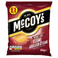 McCoy's Flame Grilled Steak Flavour Ridge Cut Potato Crisps 65g