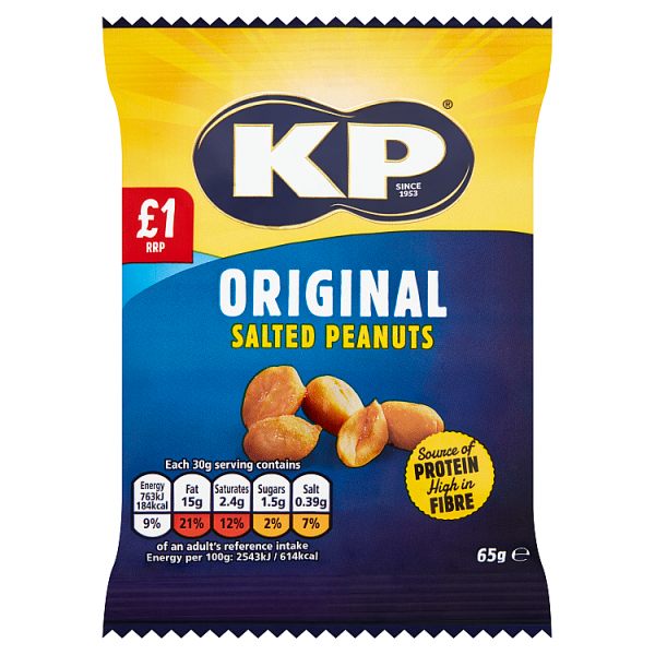 KP Original Salted Peanuts 65g