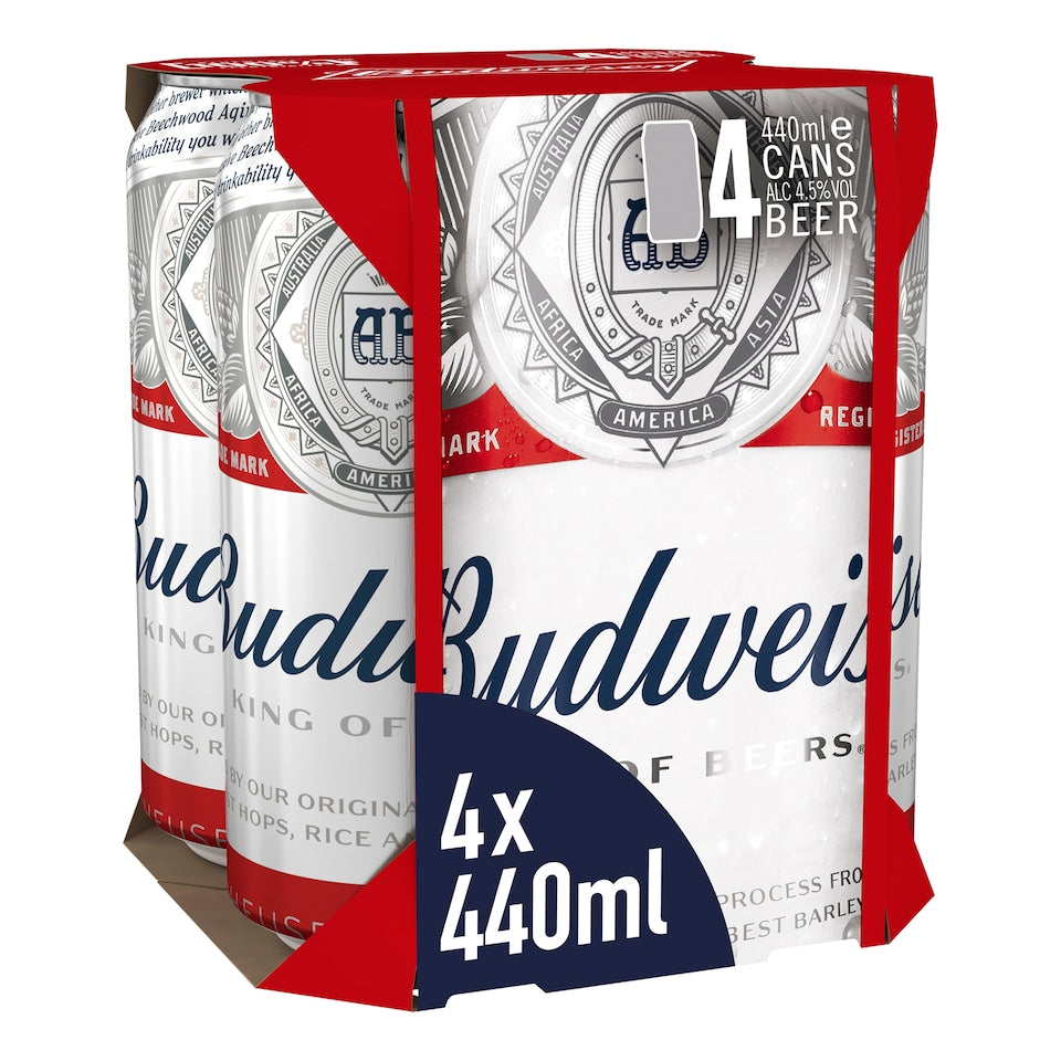Budweiser 440ml 4 Pack