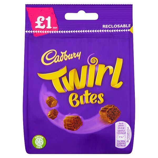 Cadbury Twirl Bites £1 Chocolate Bag 95g