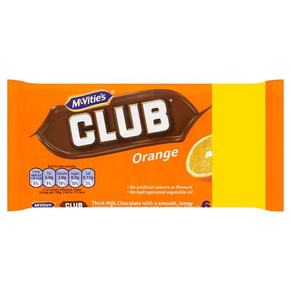 McVitie's Club Orange 6 x 22g (132g)
