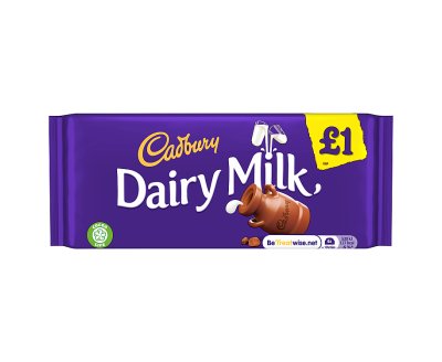 Cadbury Dairy Milk £1 Chocolate Bar 95g