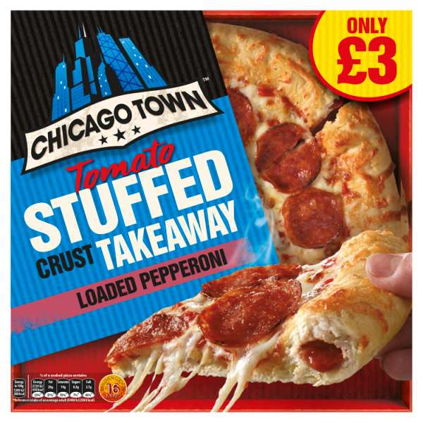 Chicago Town Takeaway Medium Stuffed Pepperoni Pizza PMP 490g