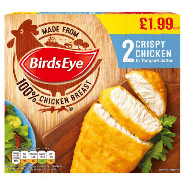 Birds Eye 2 Crispy Chicken in Tempura Batter 170g