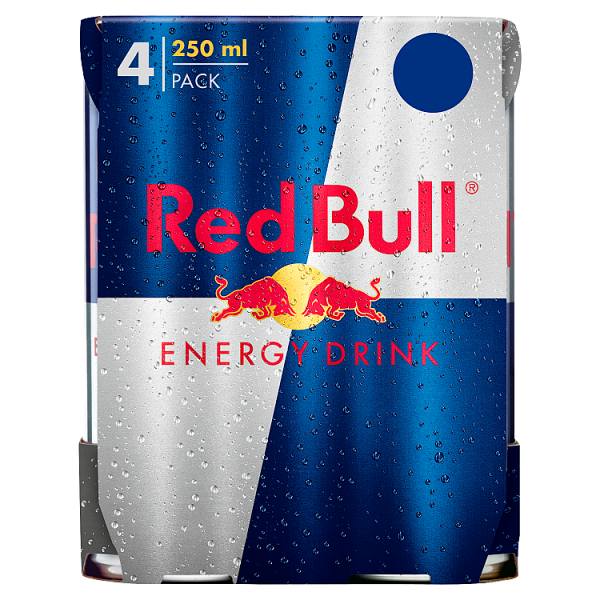 Red Bull Energy Drink, 250ml PMP (4 Pack)