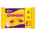 Cadbury Crunchie £1 Chocolate Bar 4 Pack