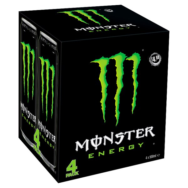 Monster Energy 4 x 500ml PMP £4.59