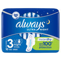 Always Ultra Night (Size 3) Sanitary Towels Wings 10 Pads